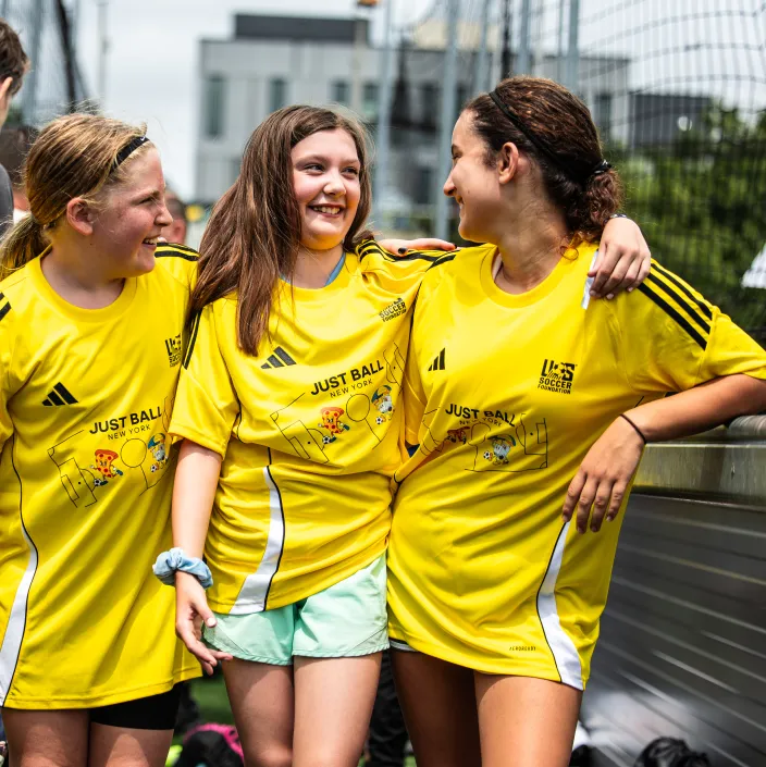 girls playing soccer