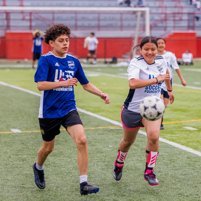 kids playing soccer